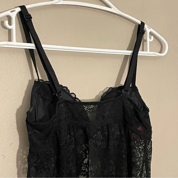 La SENZA Black Lace Push-Up Babydoll Teddy – Size XS EUC - Picture 11 of 15